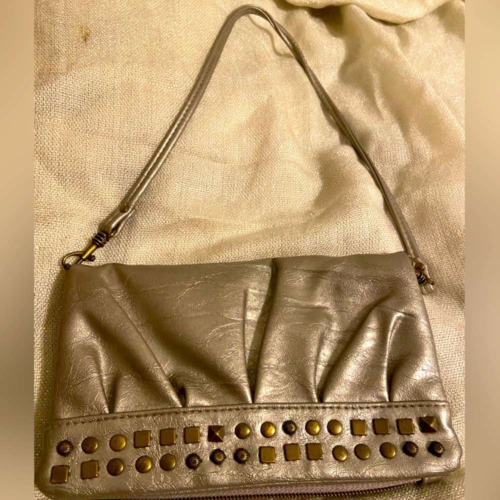 Metallic champagne Gold wristlet wallet